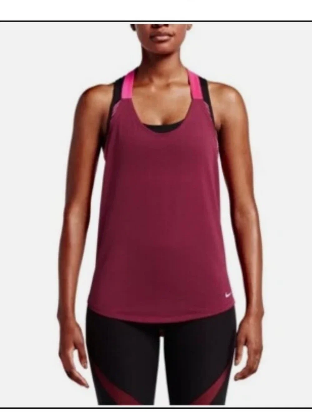 Nike Women’s Pink Racerback Tank Top - Picture 3 of 9